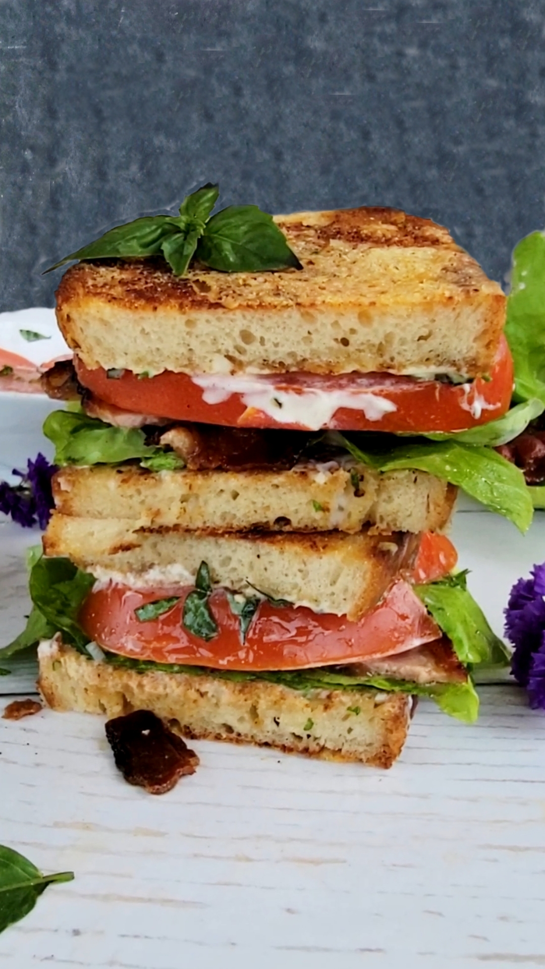BLT with Marinated Tomatoes