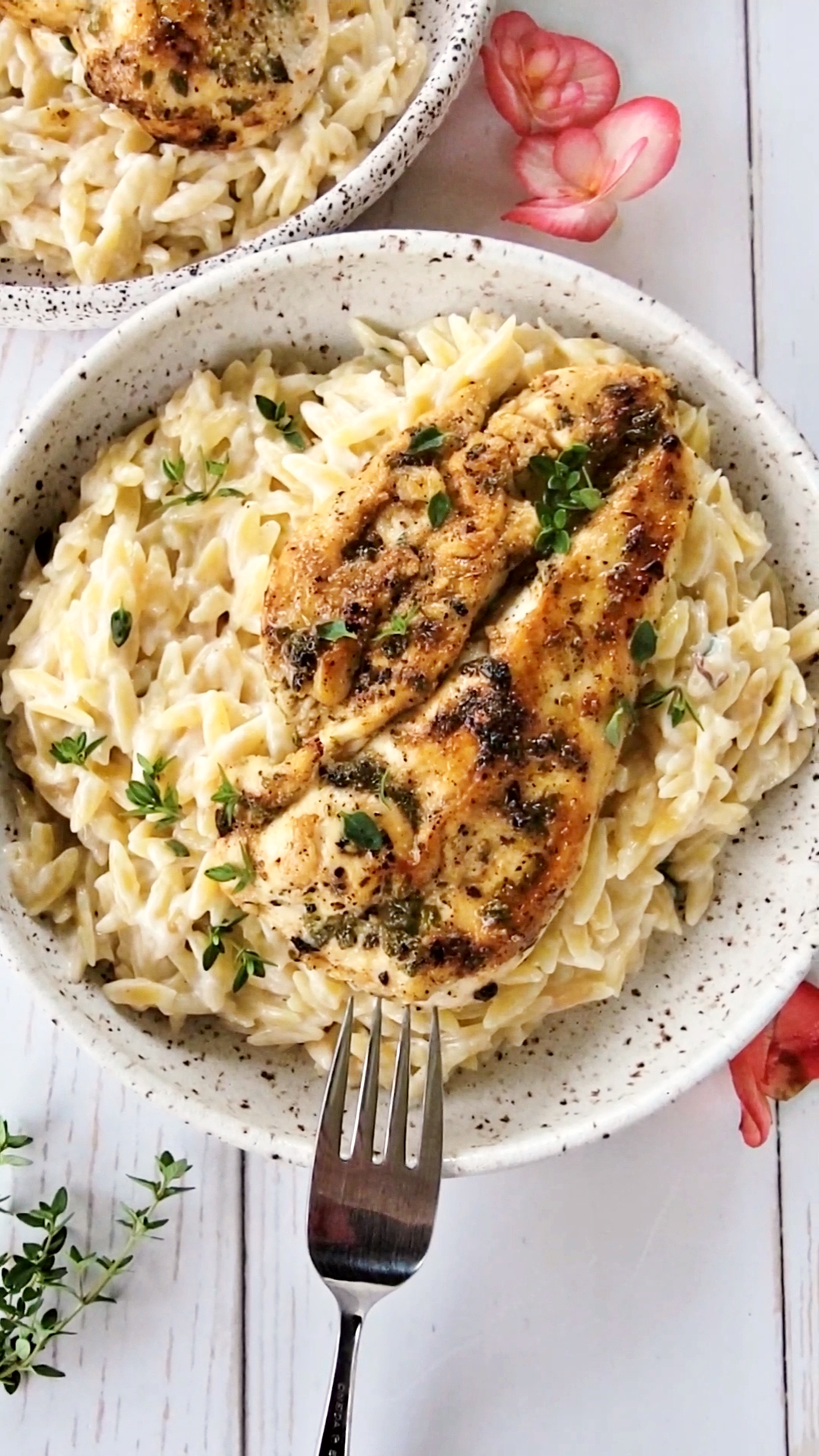 Creamy Chicken Orzo with Caramelized Lemon