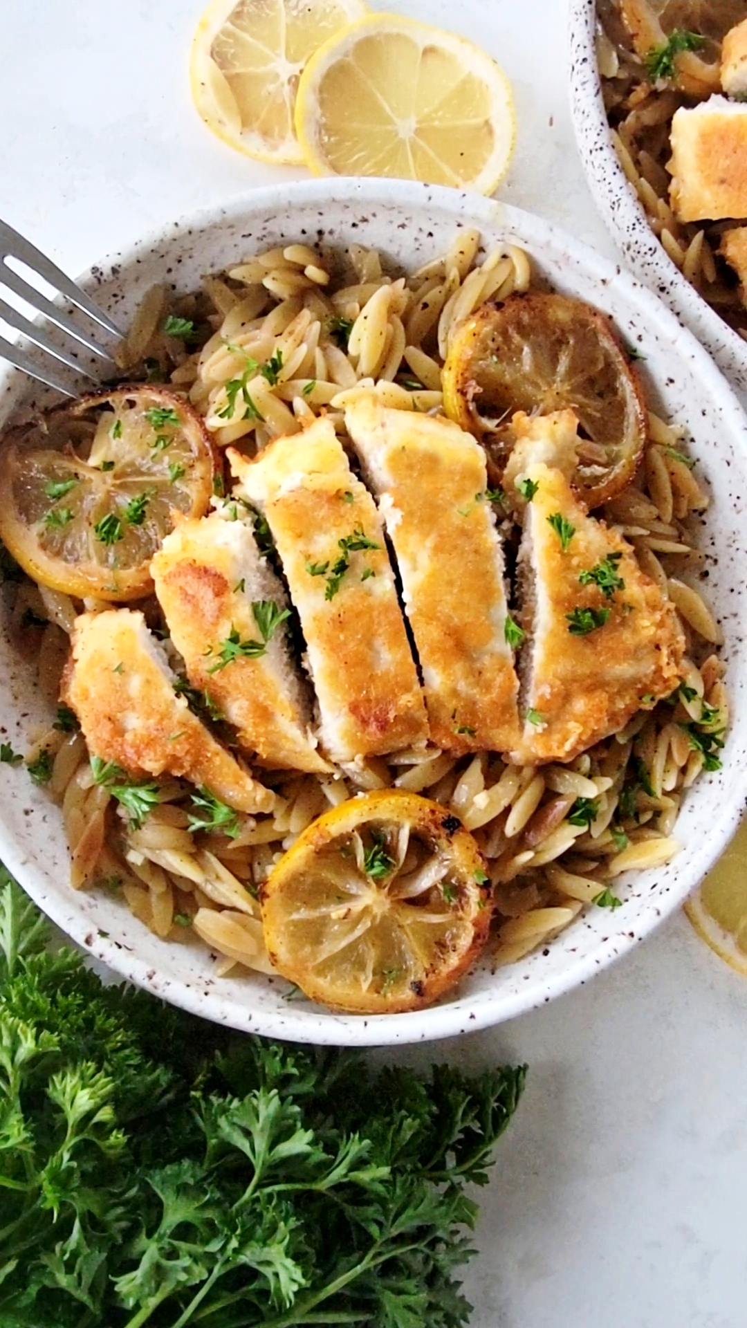 Parmesan Crusted Chicken and Orzo